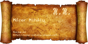 Mózer Mihály névjegykártya