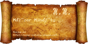 Mózer Mihály névjegykártya