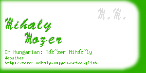 mihaly mozer business card